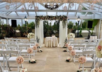 a photo of where the bride and groom will be married